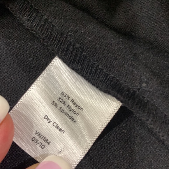 Talbots size large petite classic black dress rayon/nylon/spandex fabric. See - Picture 16 of 16